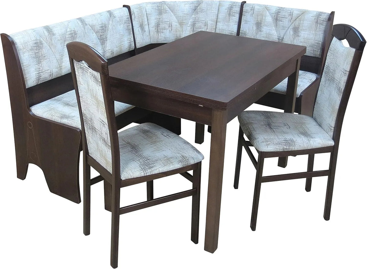 Sitzbank und Esszimmerbank — Creme, 4tlg, beige