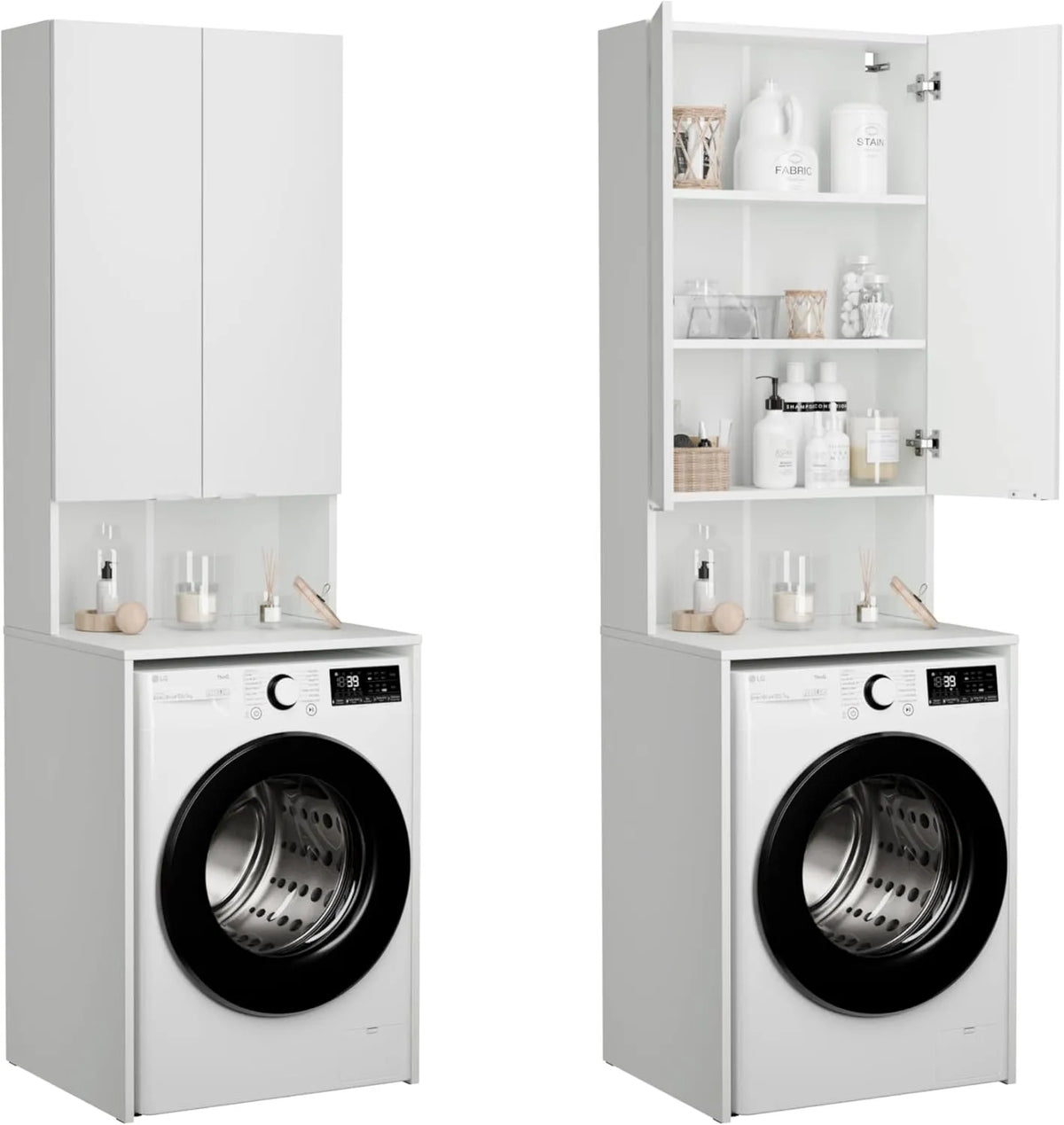 Badezimmerschrank und Badmöbel: ROOM, 210 × 66 × 56, 25 cm, 56 cm, weiß