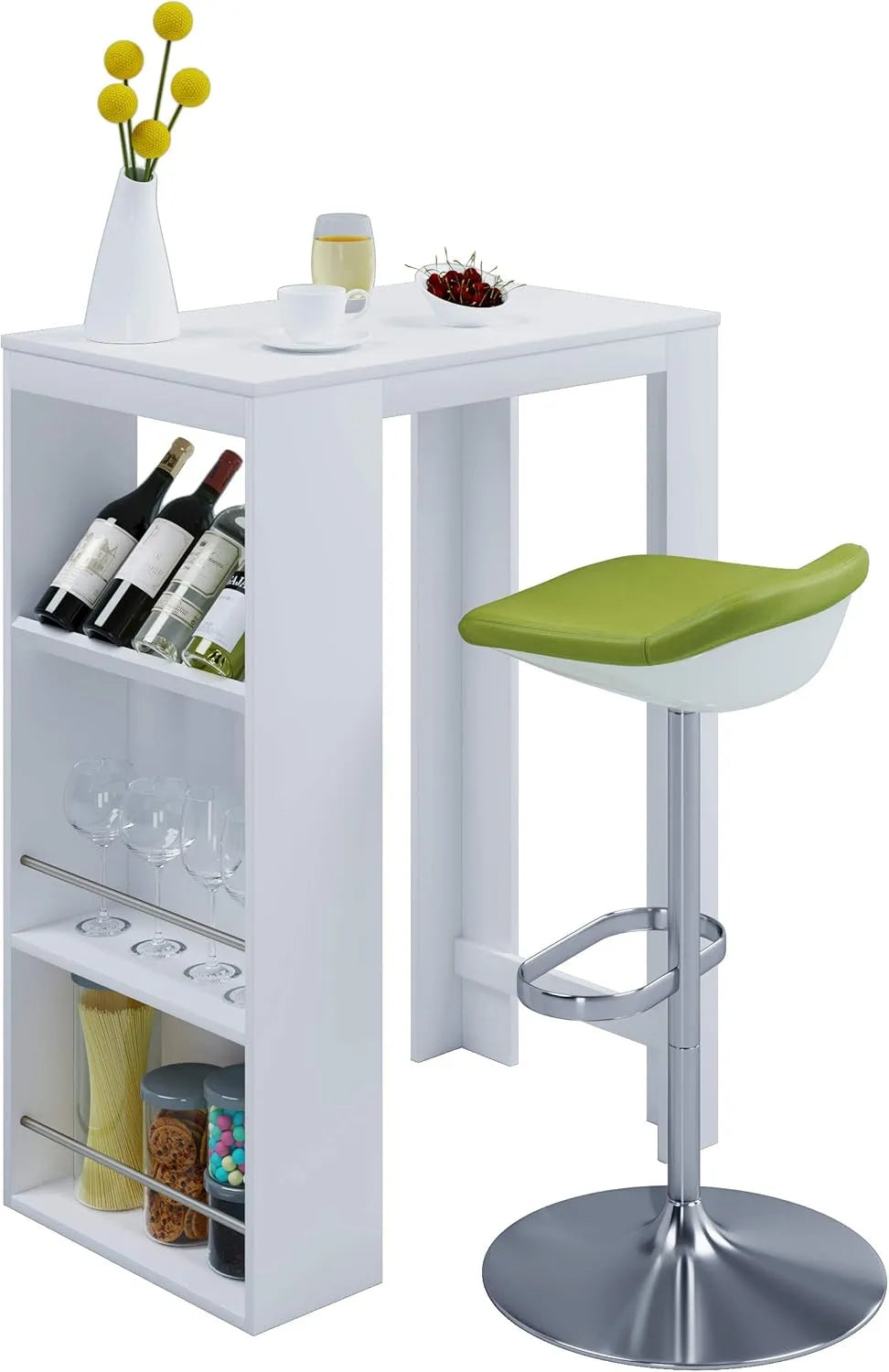 Bartisch: Oktola, mit Stauraum, 50 cm