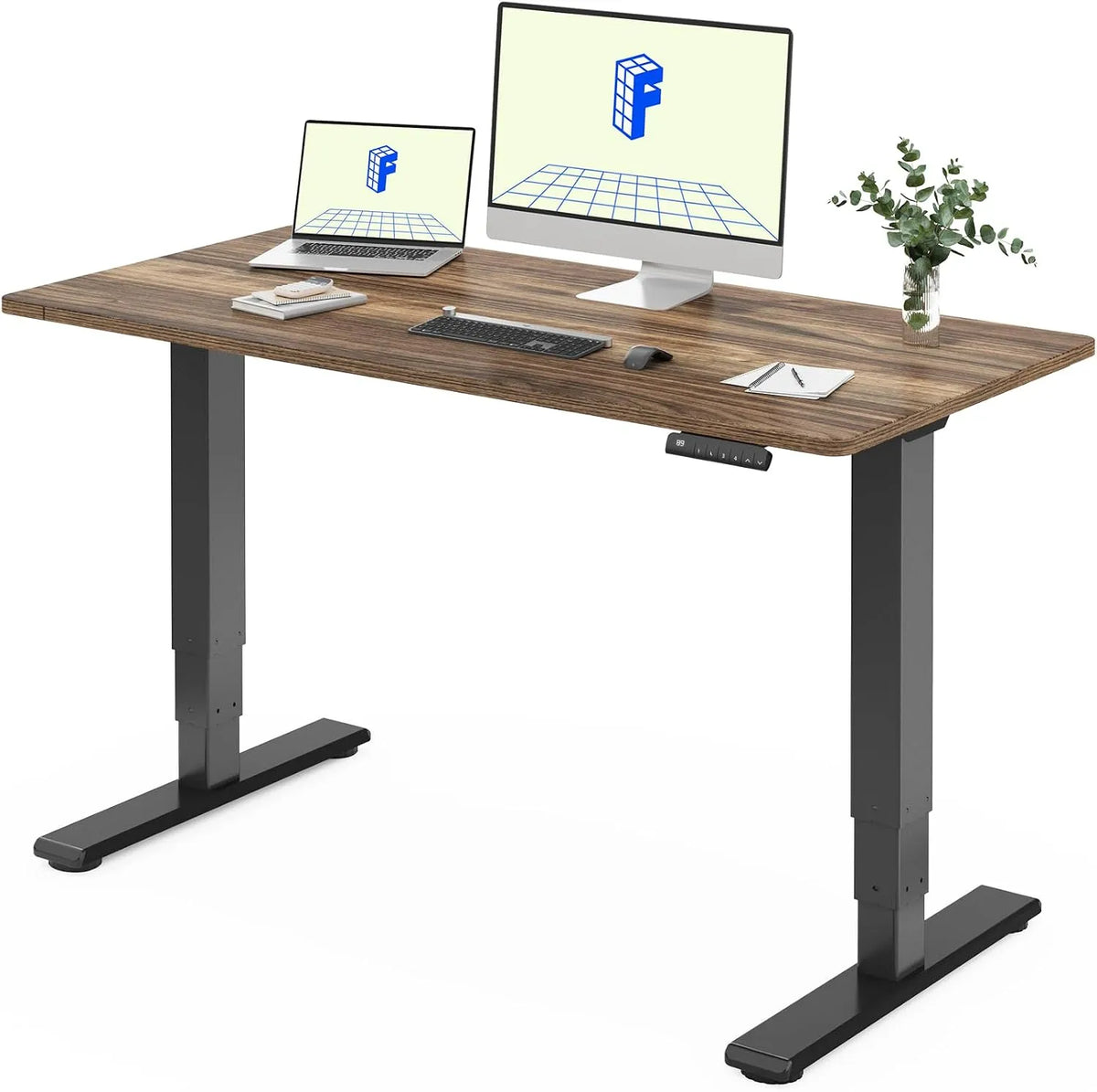 Schreibtisch und Computertisch: höhenverstellbar, leiser Betrieb, 140×80 cm, 100 kg, 50 dB
