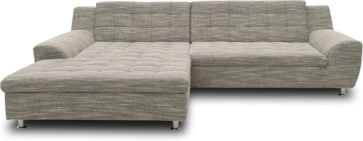 Ecksofa und Wohnlandschaft: Morton, L-Form, linke Ausrichtung, 304 × 200 × 84 cm, schwarz