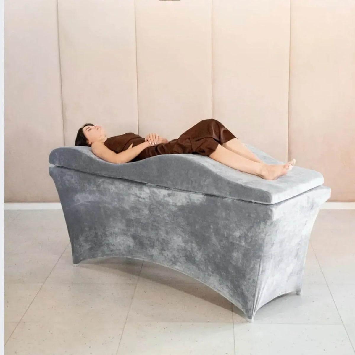 Matratze – 190 × 70 cm, aus Metall, mit Samtbezug