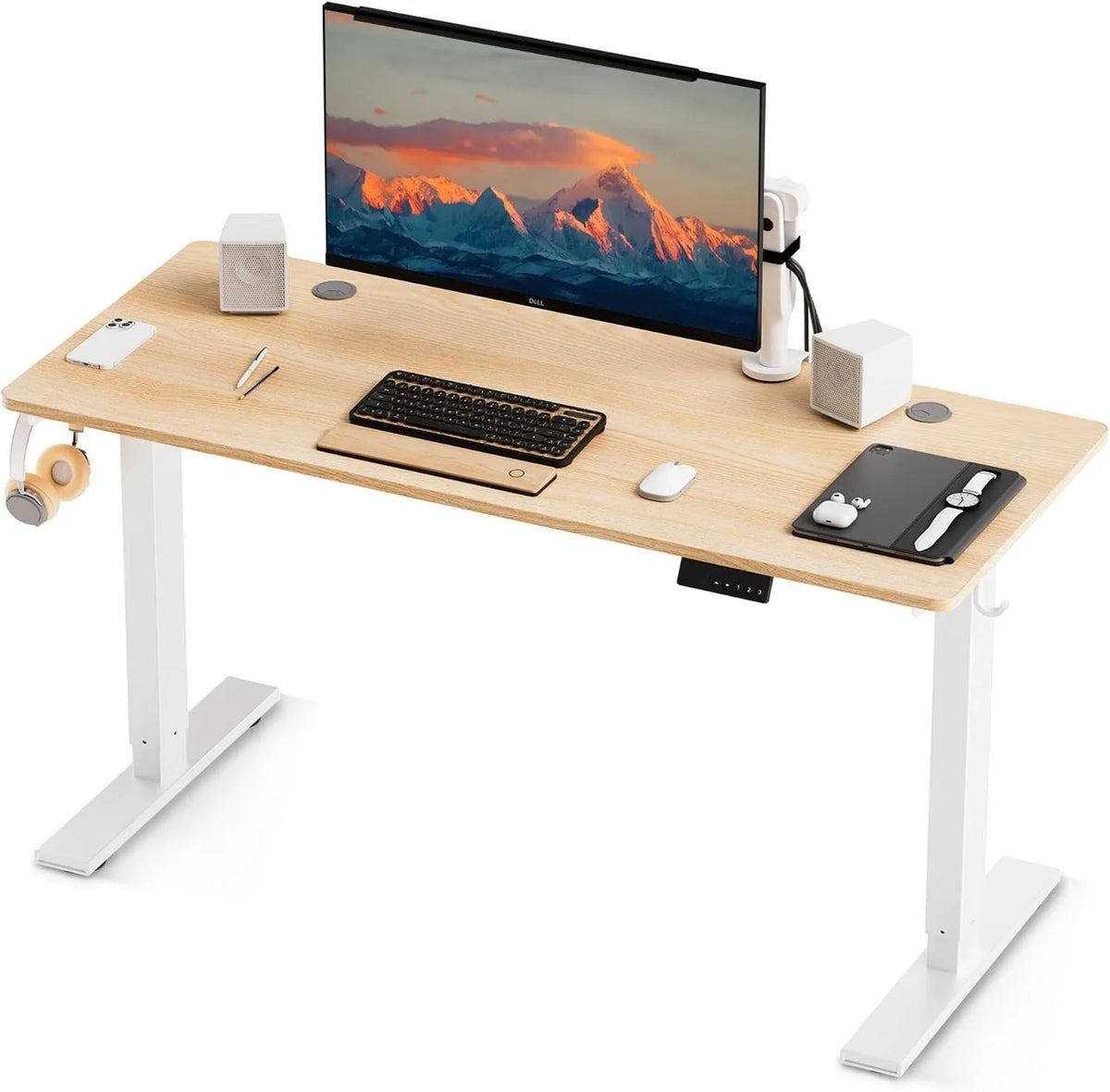Tischtennis-Rückprallbrett — USB-A, höhenverstellbar, mit USB-Anschluss, 140 × 70cm, 119 cm