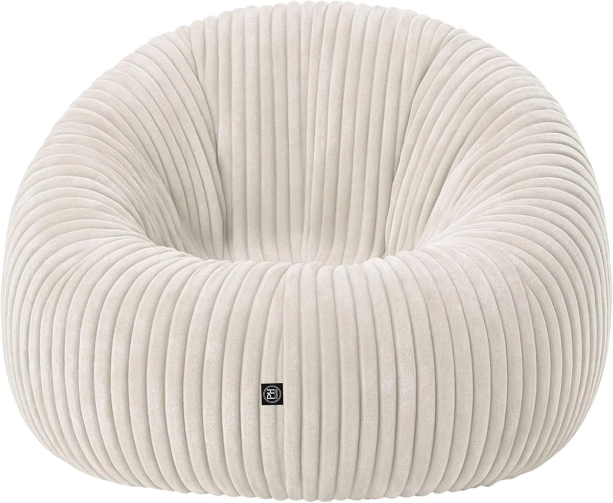 Sessel und Polsterstuhl: für Kinder, mit Reißverschluss, mit Cordbezug, für Gaming, 155 cm, beige