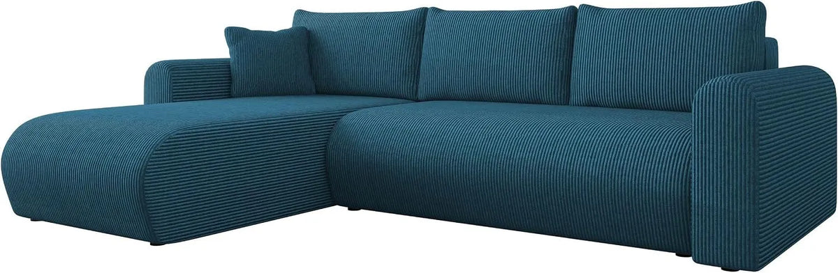 Ecksofa und Wohnlandschaft — Eliwo Cord, L-Form, mit Cordbezug, mit Bettkasten, mit Schlaffunktion