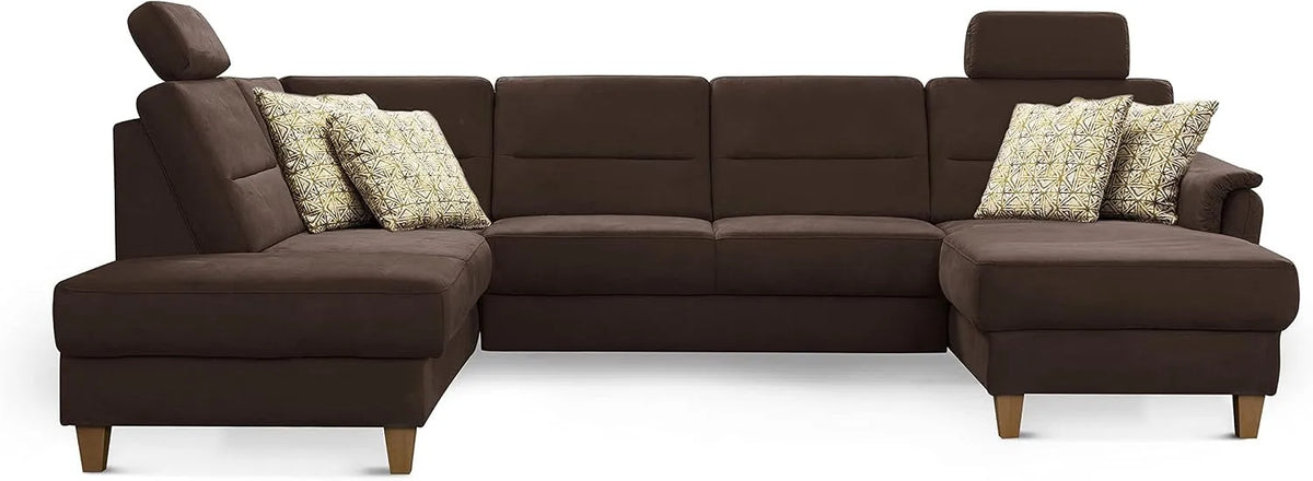 Ecksofa und Wohnlandschaft: U-Form, 314 × 89 × 212, braun