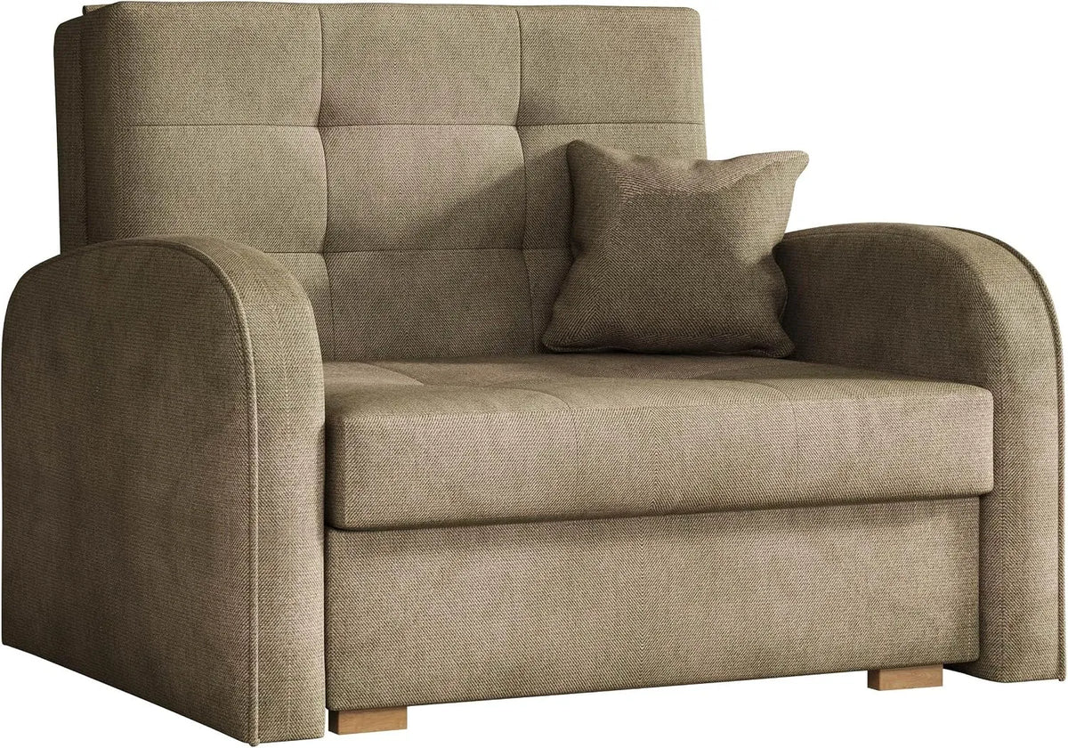 Ecksofa und Wohnlandschaft — Viva Gold, mit Bettkasten, mit Schlaffunktion, mit Kissen