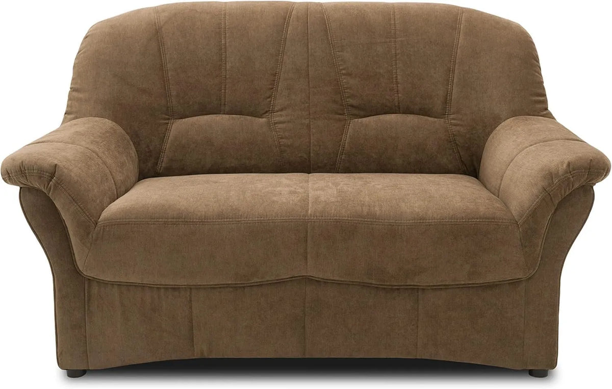 Sofa – im klassischen Stil, 2 Sitzer, 153 × 57 × 91 cm, braun, 2-Sitzer