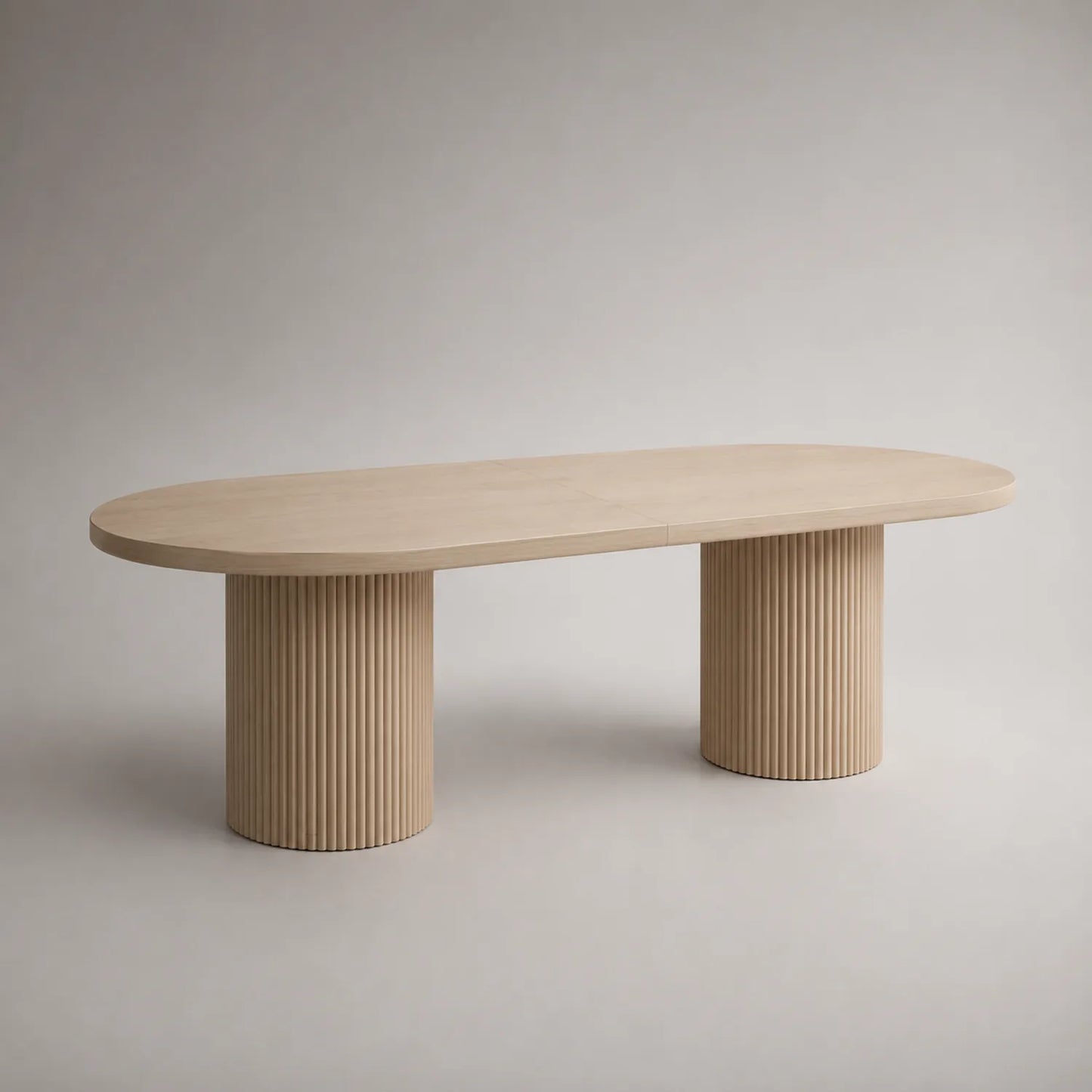 Esstisch Oval Eichenholz Natur 220x100x75cm