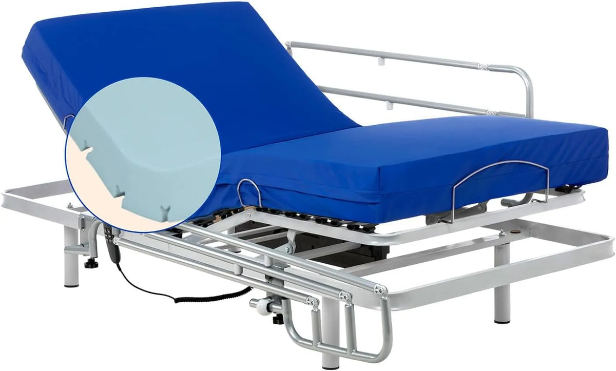 Geriafy — mit Lattenrost, klappbar, verstellbar, wasserbeständig, 90 × 200