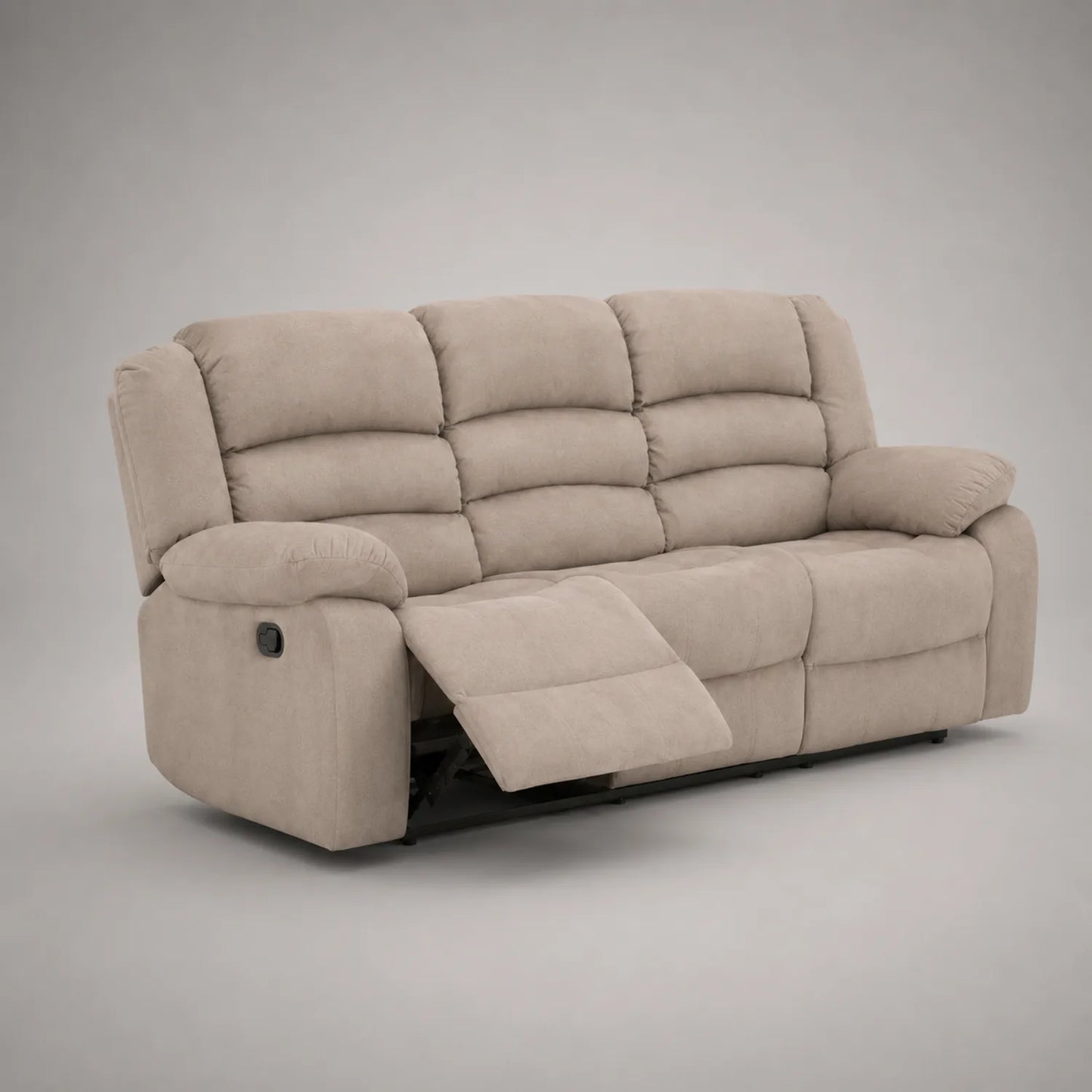 3-Sitzer Sofa mit Relaxfunktion Stoff Beige