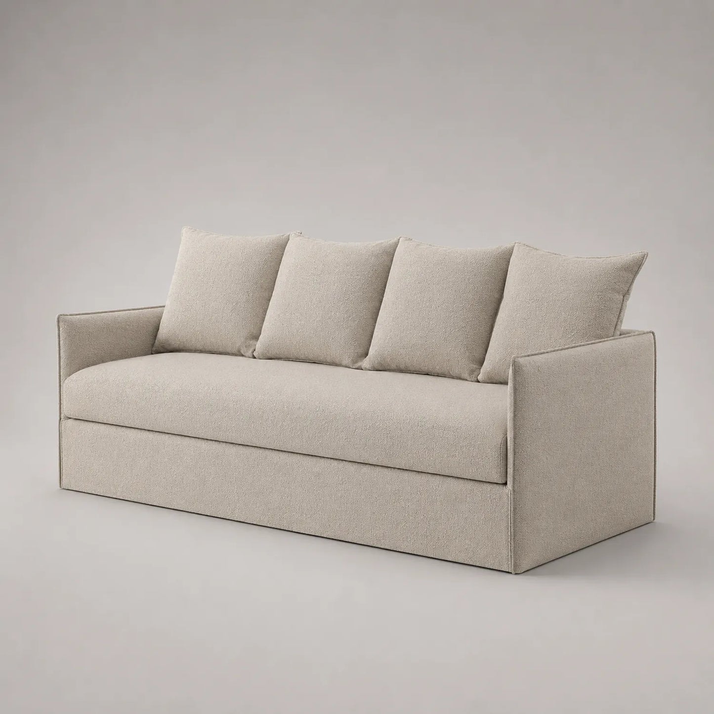 3-Sitzer Sofa Stoff Beige 220cm