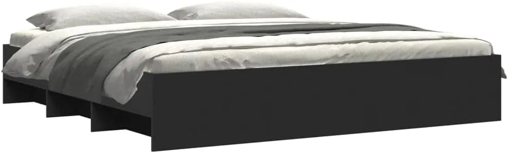 Bettgestell und Bettrahmen – mit Stauraum, mit Lattenrost, 200 × 200cm, schwarz, mit Stoffbezug