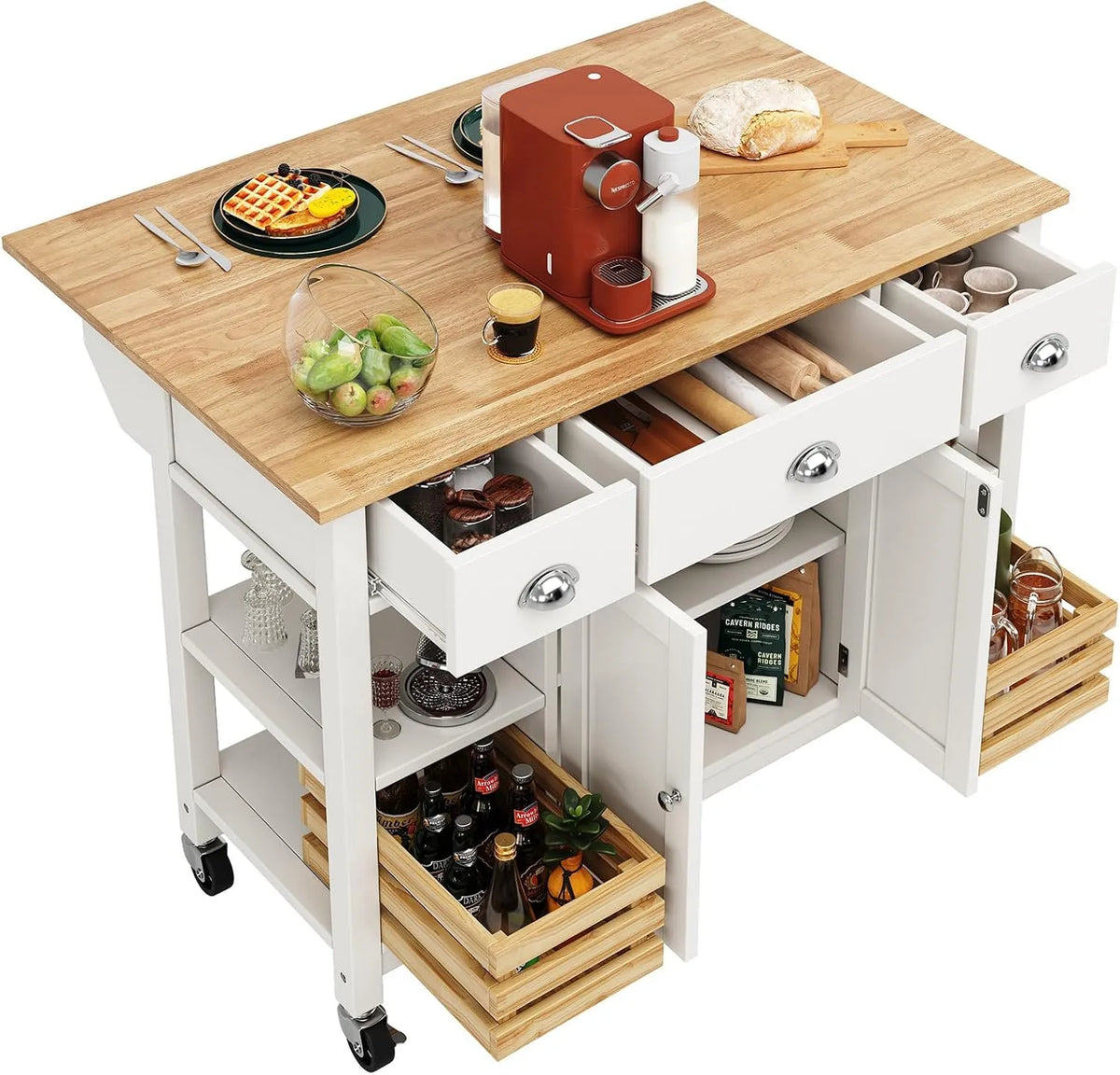 Küchenschrank – 120×45×90cm, weiß