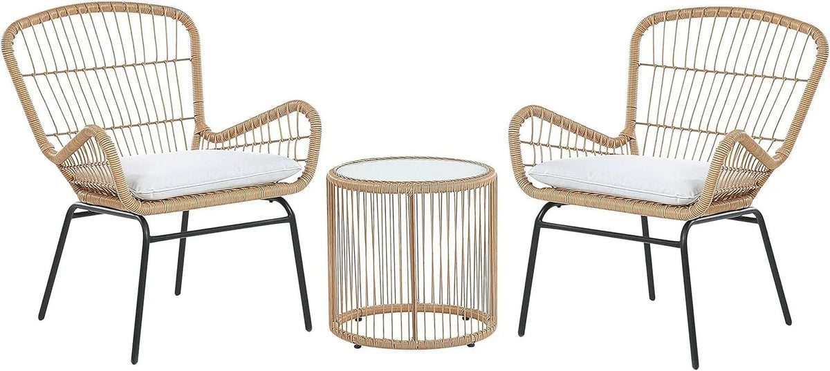 Esszimmerstuhl und Küchenstuhl: aus Stahl, aus Polyrattan