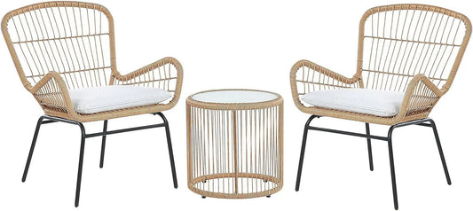Esszimmerstuhl und Küchenstuhl: aus Stahl, aus Polyrattan