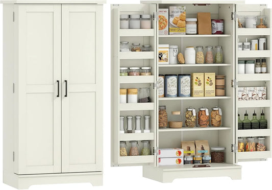 HOMCOM Küchenschrank: verstellbar, 60 × 40 × 120 cm