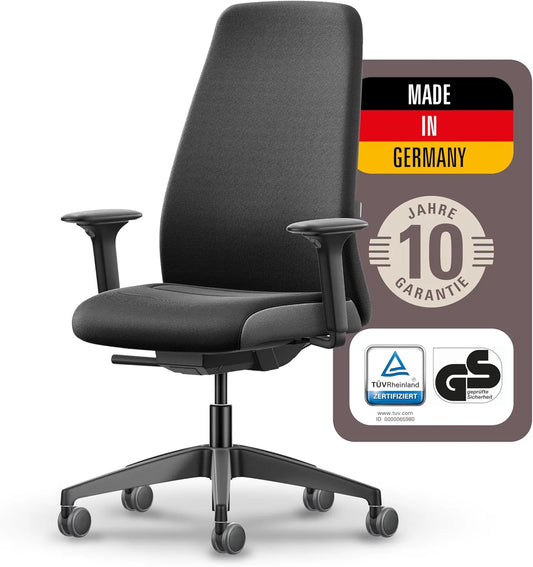 Schreibtisch und Computertisch: mit Rückenlehne, 150kg, schwarz