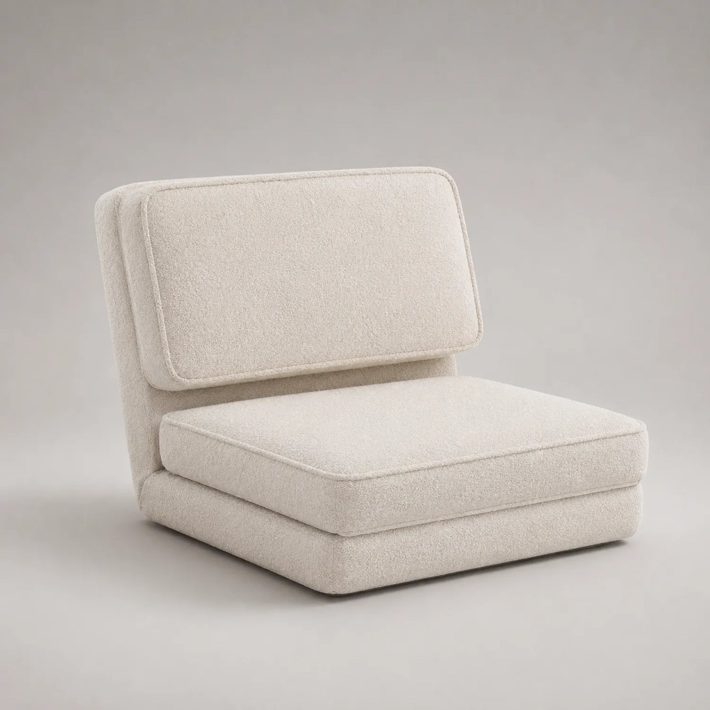 Modulares Klappsofa Bouclé Beige 90cm