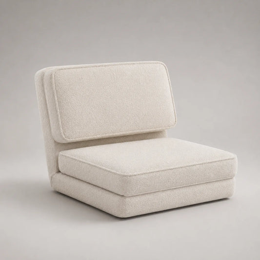 Modulares Klappsofa Bouclé Beige 90cm
