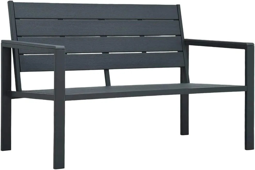 Gartenbank und Terrassenbank – aus Holz, 120 cm, grau