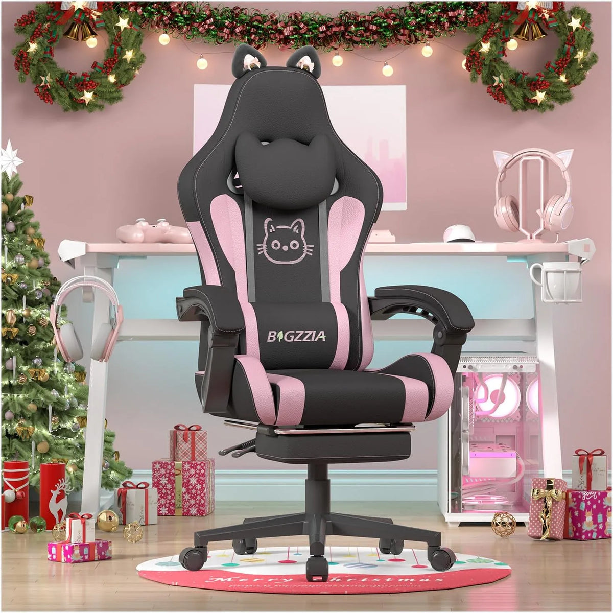 Stuhl — für Kinder, für Gaming, schwarz, mit Massagefunktion
