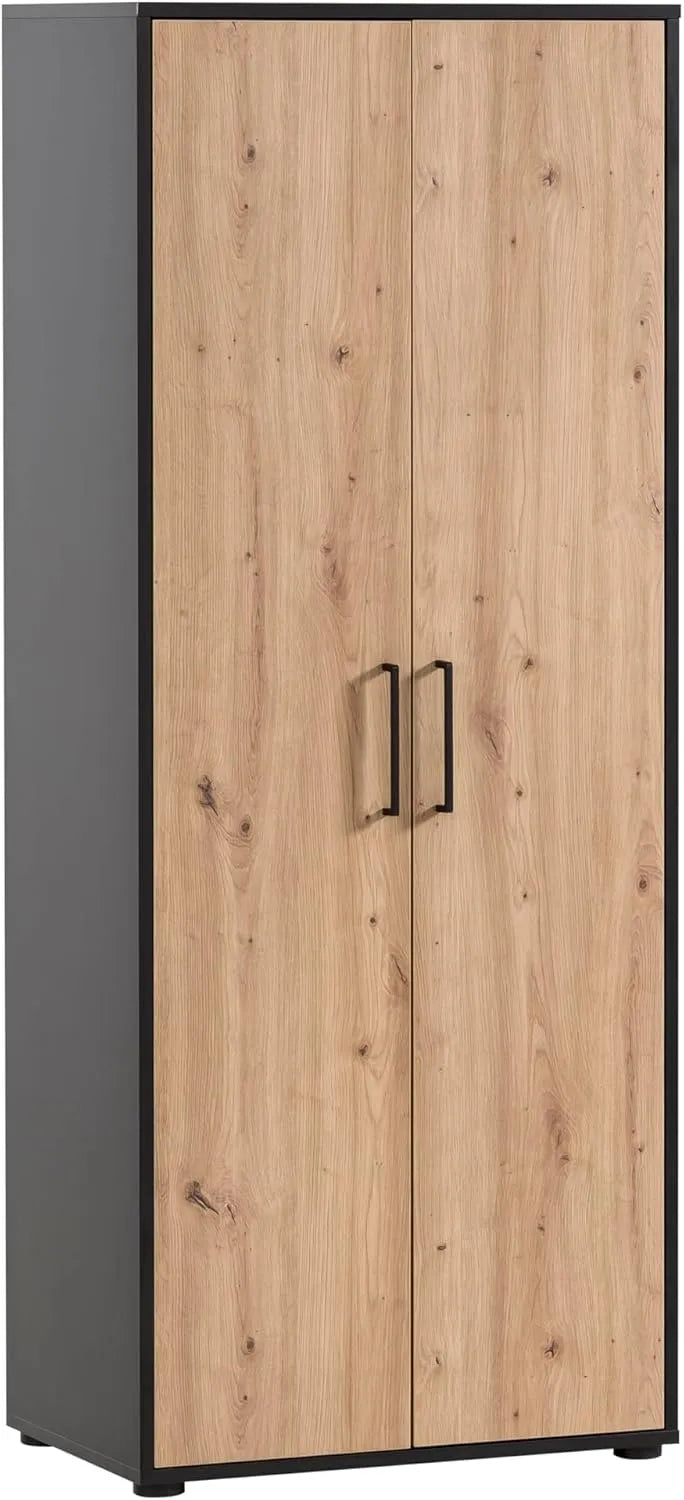 Aktenschrank und Büroschrank: 65 × 41 × 163, 6 cm, schwarz