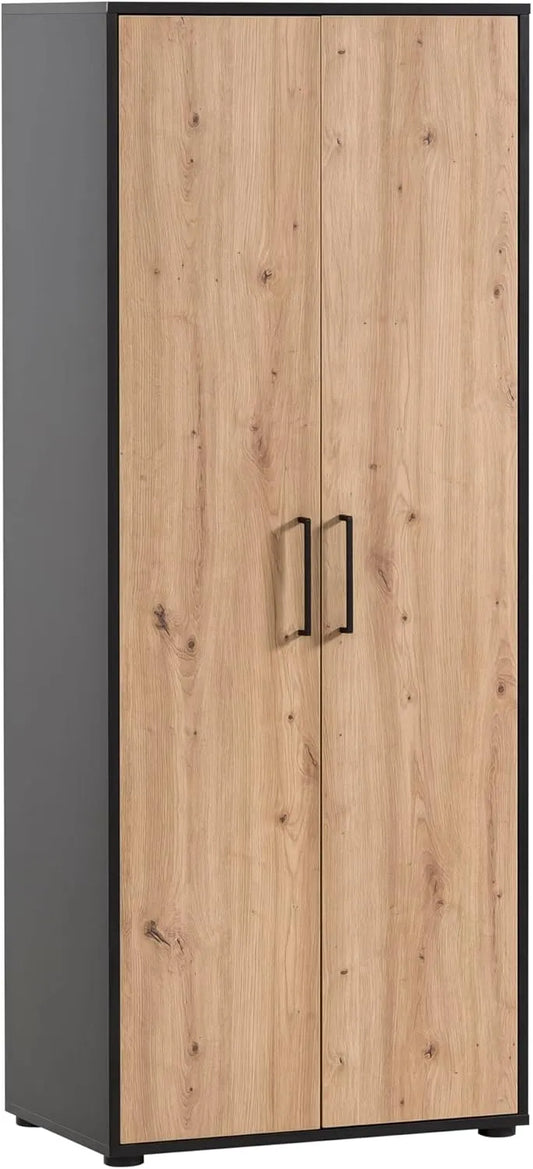 Aktenschrank und Büroschrank: 65 × 41 × 163, 6 cm, schwarz