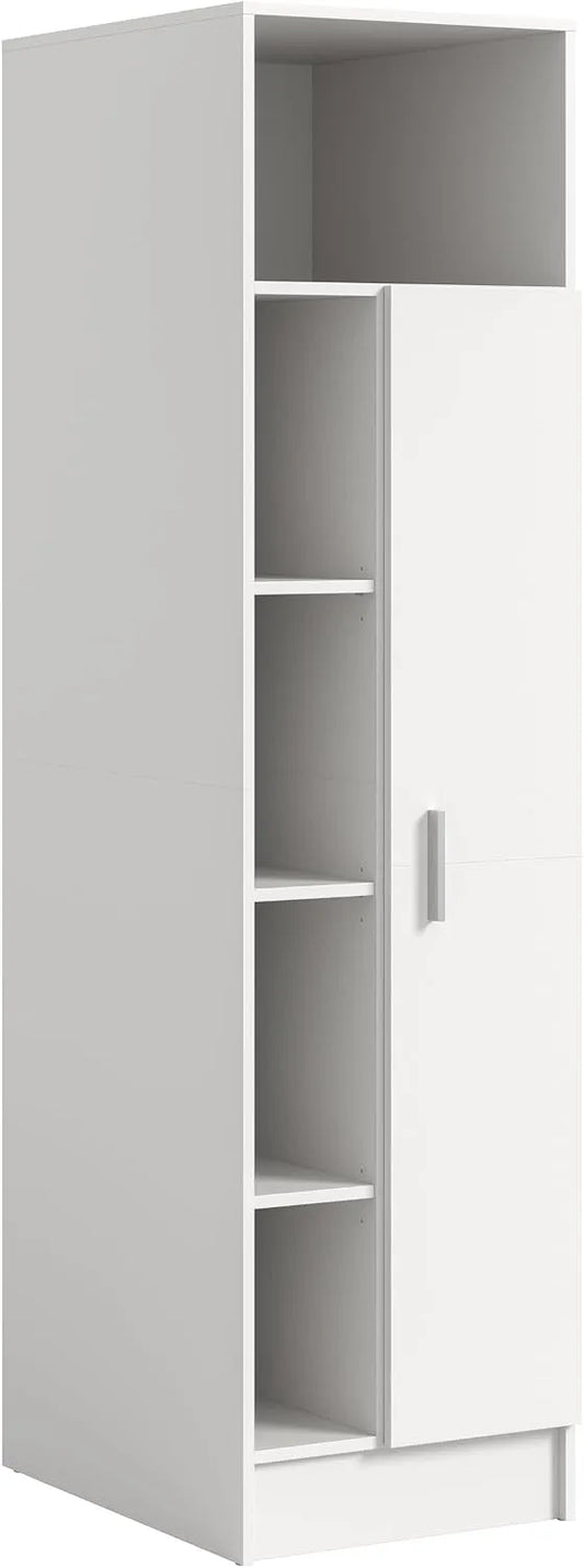 Aufbewahrungsschrank – mit Stauraum, 50 × 195 × 62 cm, weiß