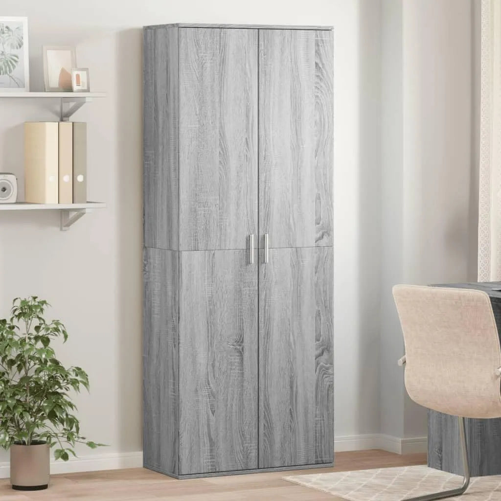 Metallschrank und Aufbewahrungsschrank – aus Holz, 70 × 35 × 180 cm, grau