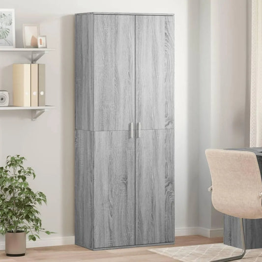 Metallschrank und Aufbewahrungsschrank – aus Holz, 70 × 35 × 180 cm, grau