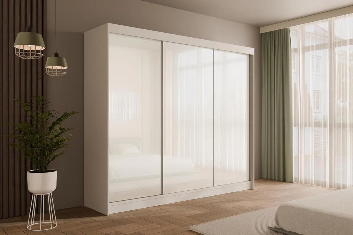Kleiderschrank und Garderobenschrank: PEKA, aus Aluminium, 250 cm, weiß