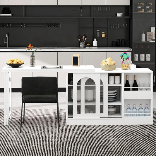 Sideboard und Anrichte – mit Stauraum, ausziehbar, drehbar, weiß