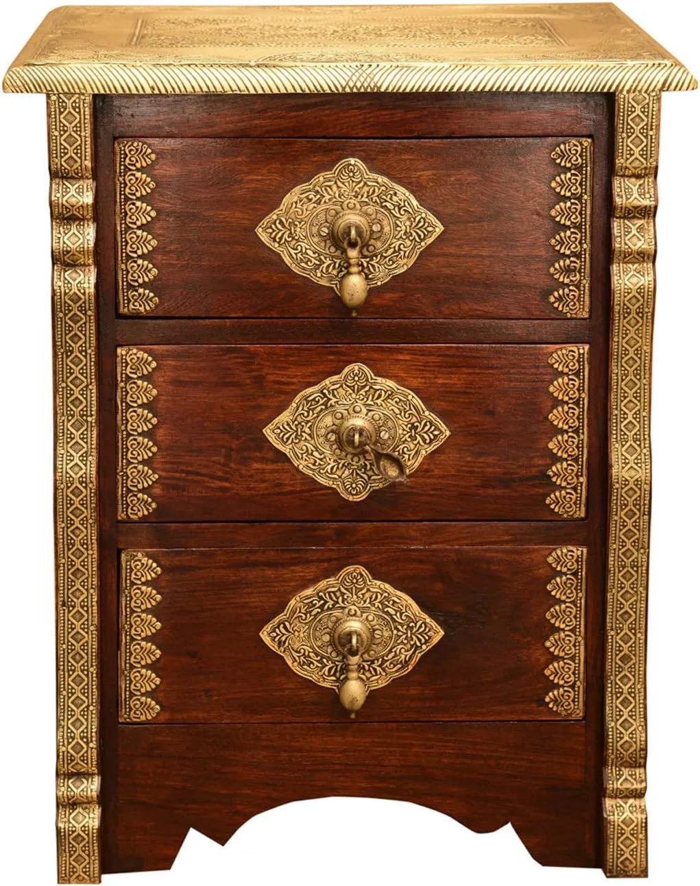 Sideboard und Anrichte – mit Schubladen, aus Massivholz, 3 Schubladen, 42 × 34 × 55 cm