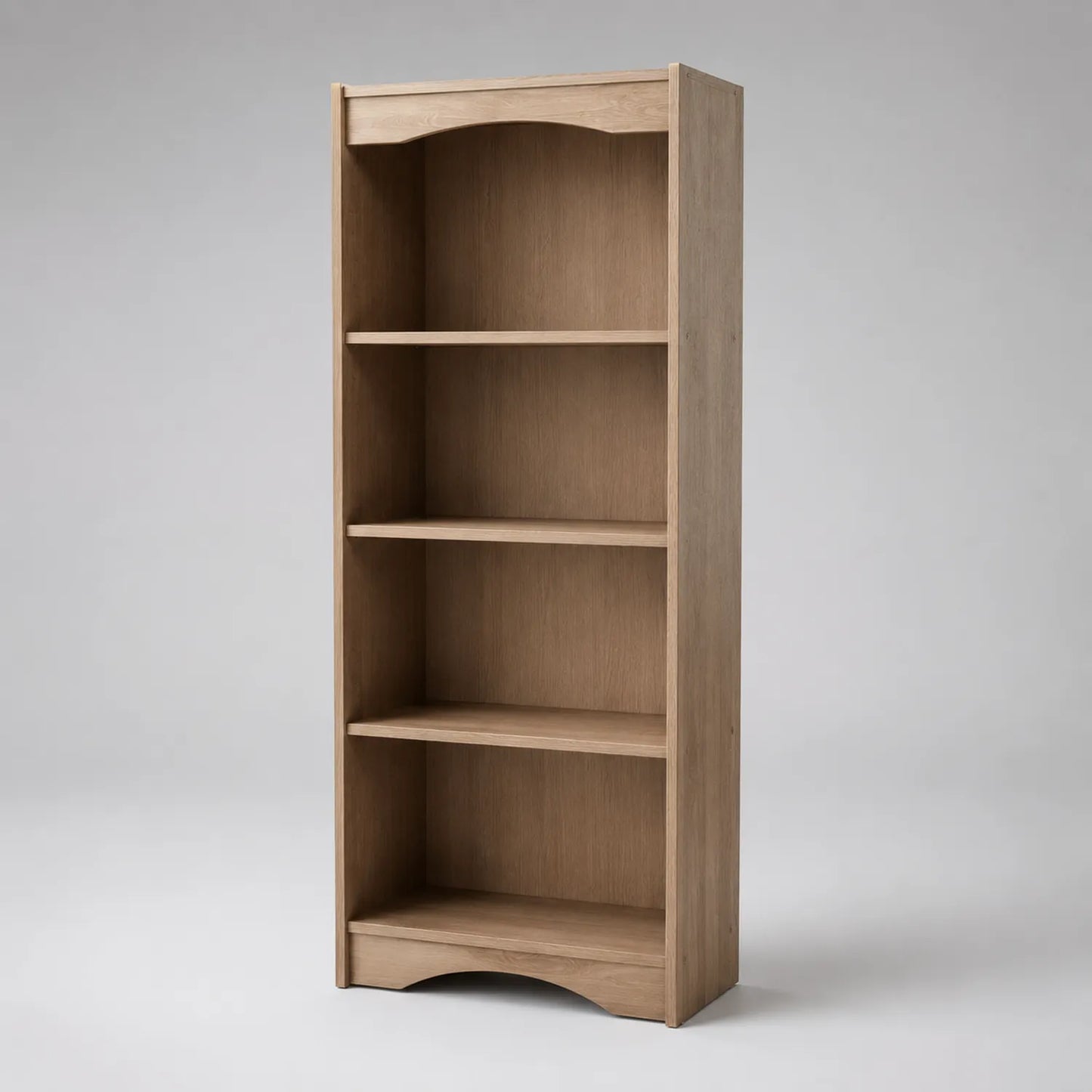 Holz Bücherregal 4 Ebenen Eiche 180cm