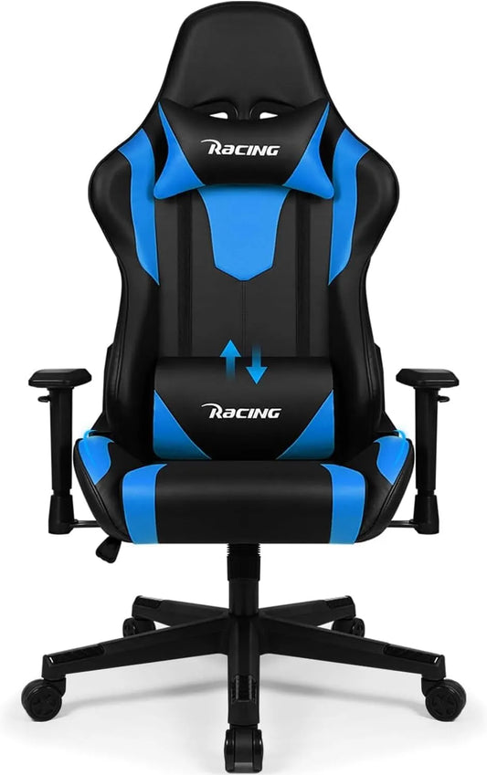 Bürostuhl – mit Armlehnen, mit Kissen, für Gaming, verstellbar, 150 kg