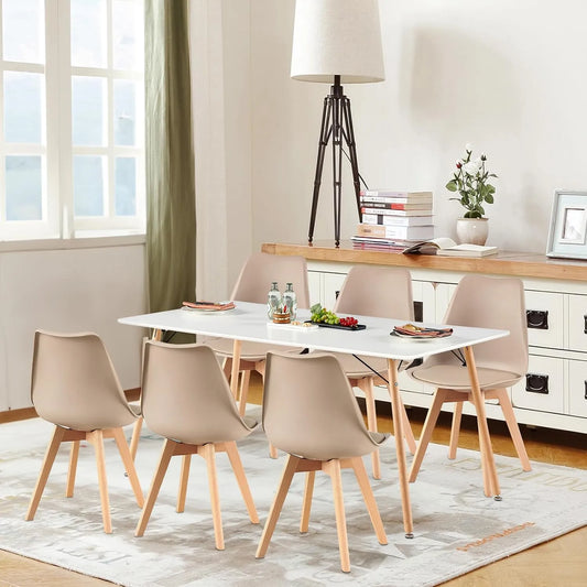Esszimmerstuhl und Küchenstuhl – 6er Set, 160 × 80cm