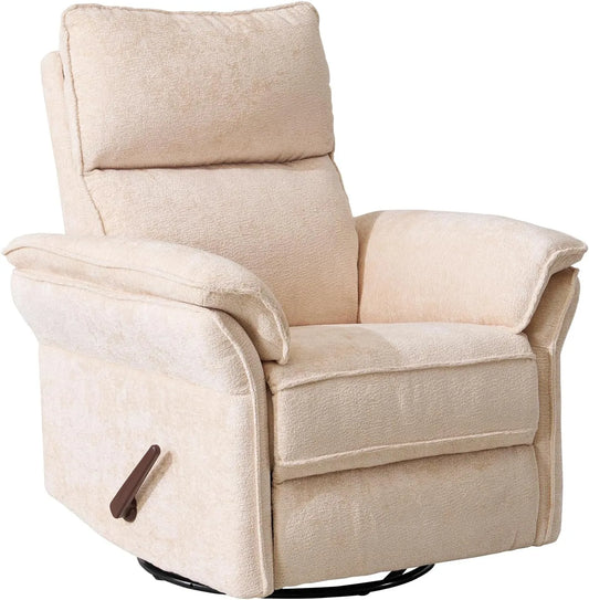 Relaxsessel und Fernsehsessel – mit Relaxfunktion, drehbar, mit Armlehnen, mit Rückenlehne, beige, verstellbar