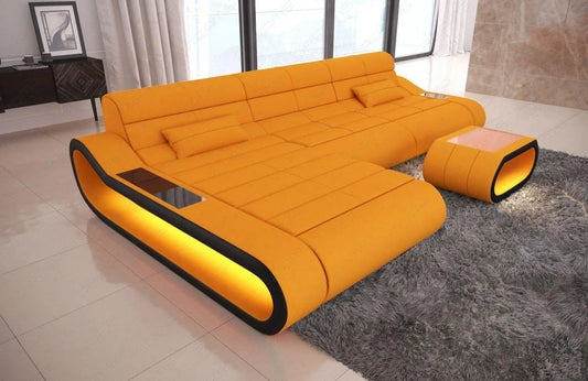 Ecksofa und Wohnlandschaft — Concept, linke Ausrichtung, LED-Anzeige, schwarz
