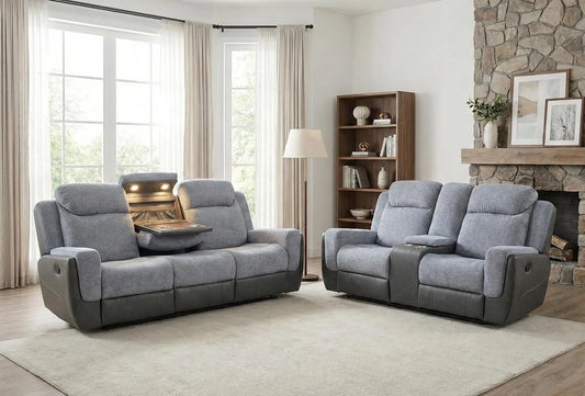 Sofagarnitur: mit Stauraum, mit USB-Anschluss, verstellbar, LED-Anzeige, 3-Sitzer, 2-Sitzer, mit Stoffbezug, mit Lederbezug