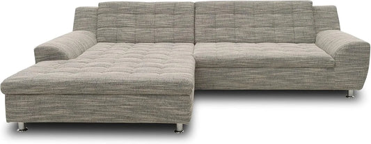 Ecksofa und Wohnlandschaft: Morton, L-Form, linke Ausrichtung, 304 × 200 × 84 cm, schwarz