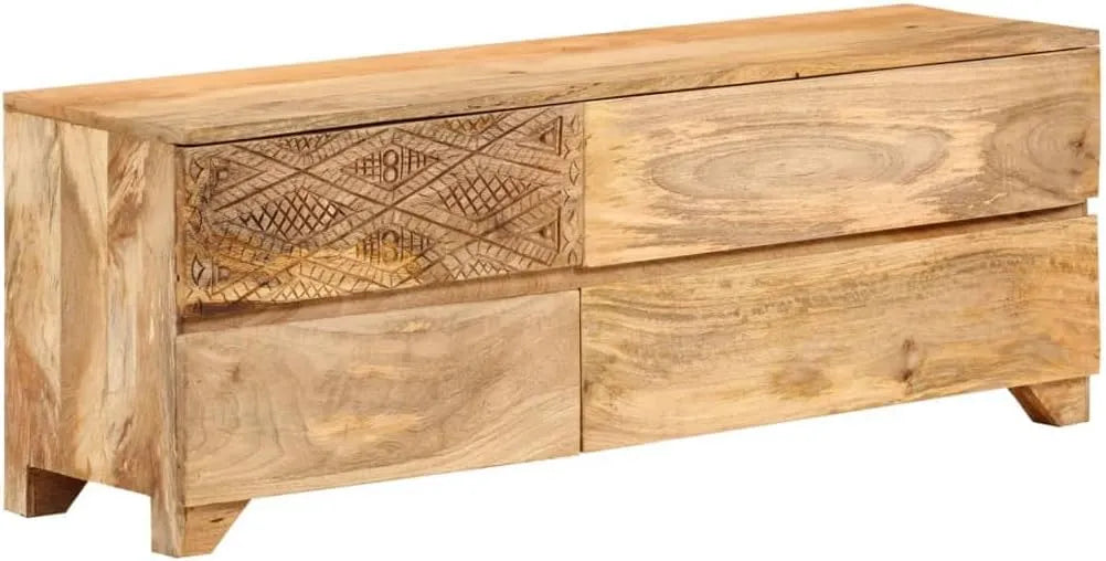 TV-Lowboard und Fernsehschrank: TV-M, aus Massivholz, 110 × 30 × 40cm