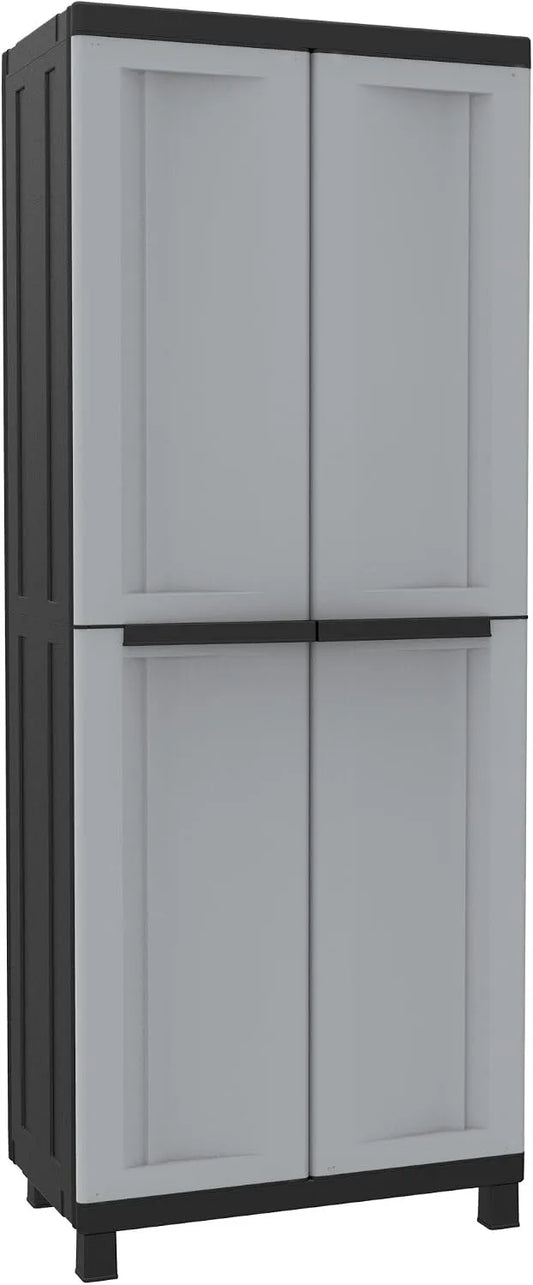 Aufbewahrungsschrank: mit Einlegeböden, 3 Einlegeböden, 68 × 39 × 170 cm, schwarz