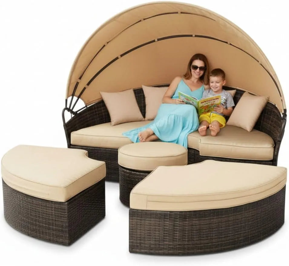 Gartenliege und Sonnenliege – aus Polyrattan
