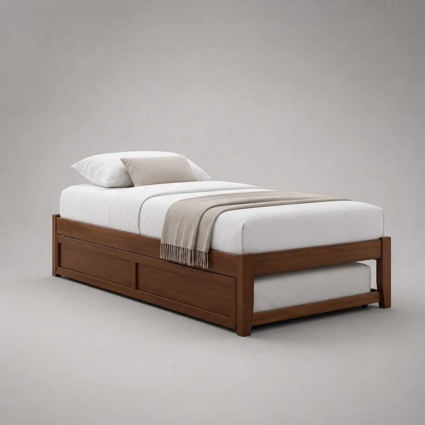 Holzbett mit Stauraum, 200x90 cm, Braun