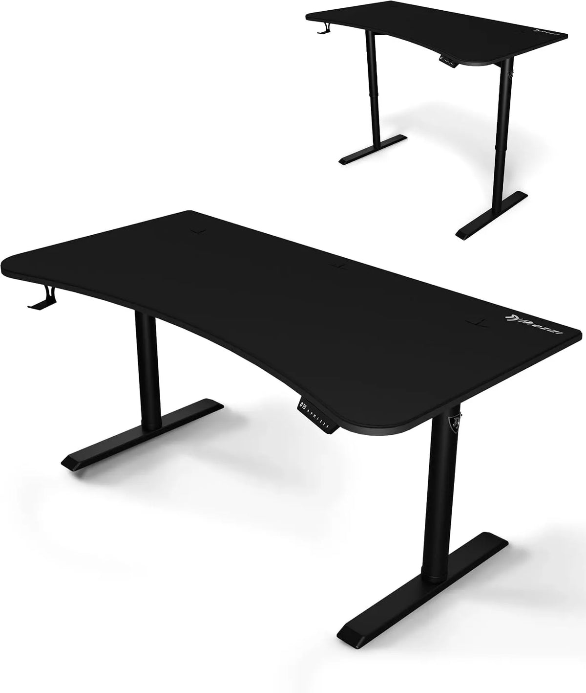 Schreibtisch und Computertisch: höhenverstellbar, für Gaming, 160×82 cm, weiß, aus Metall