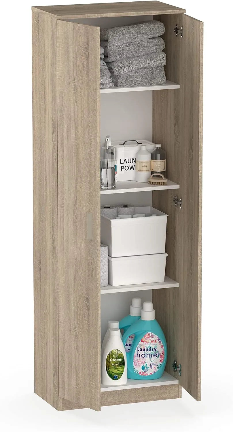Bücherregal und Standregal — verstellbar, 2 Türen, 180 × 60 × 35 cm, mit Einlegeböden