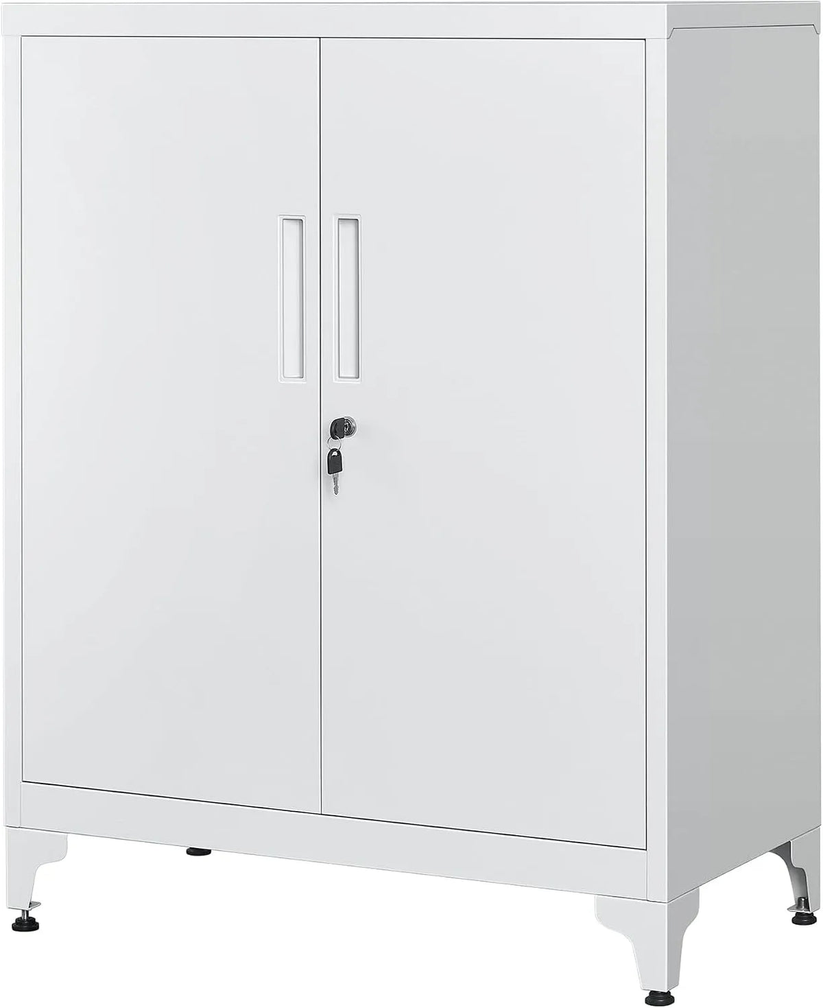 SONGMICS OMC013G01 Aktenschrank und Büroschrank: aus Stahl, abschließbar, 2 Türen