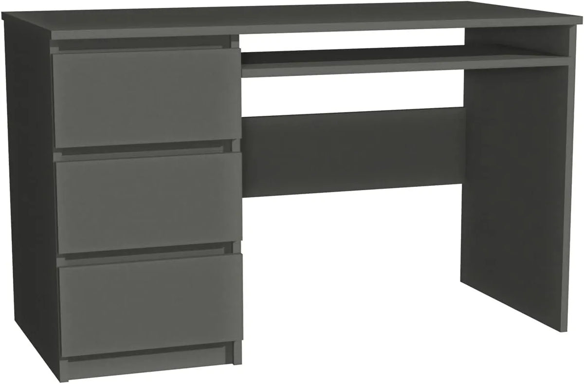 Schreibtisch und Computertisch — mit Schubladen, 100 × 50 cm, grau