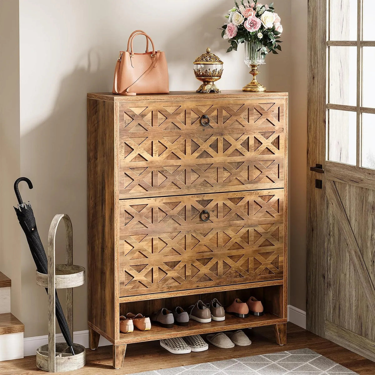 Schuhschrank und Schuhkommode — mit Schubladen, 80 × 24 × 110 cm